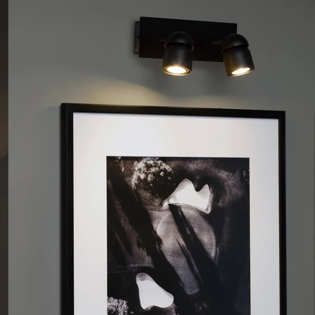 Aplica cu 2 spoturi directionabile design minimalist COCO neagra