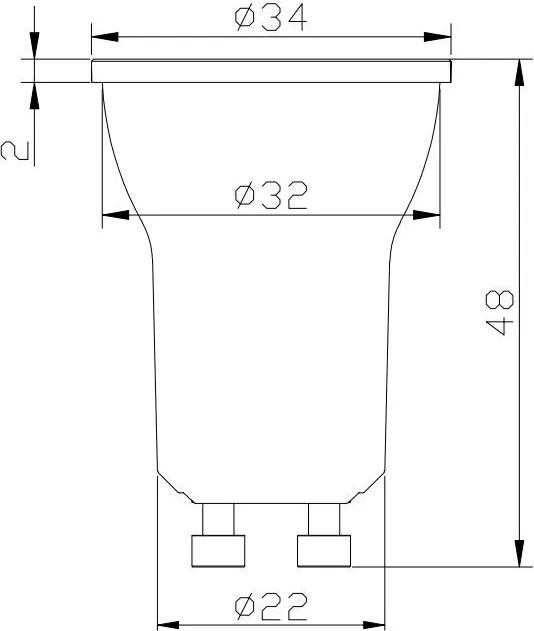 Bec LED MINI GU10 4W 3000K 310lm