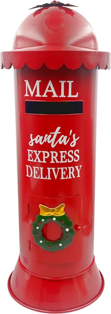 Cutie postala rosie pentru Mos Craciun EXPRESS DELIVERY, 19x52cm