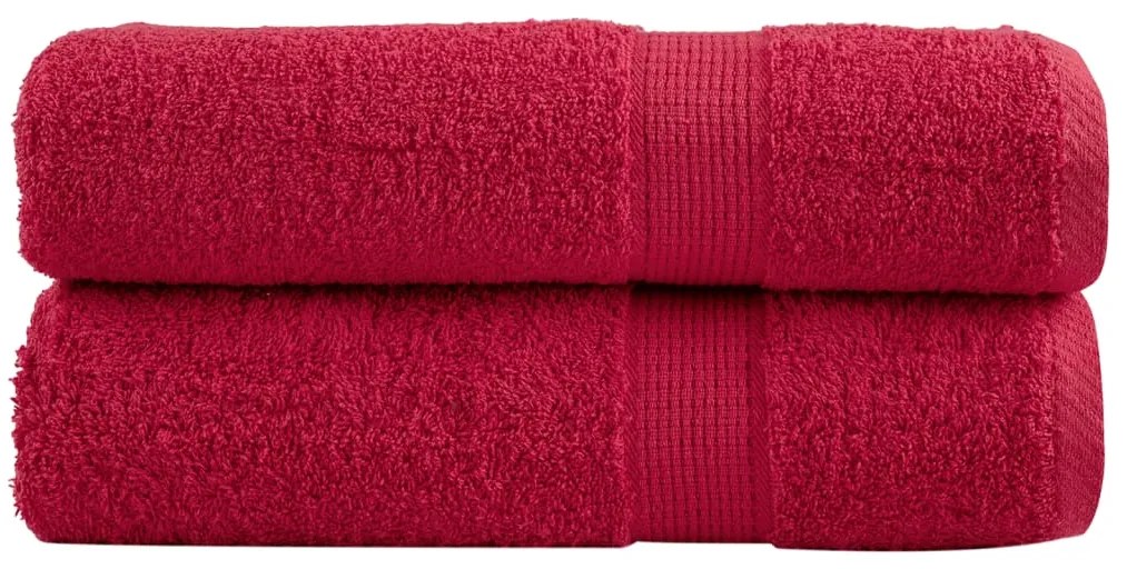 vidaXL Prosoape de baie premium SOLUND 2 buc 100x150 cm 600 gsm