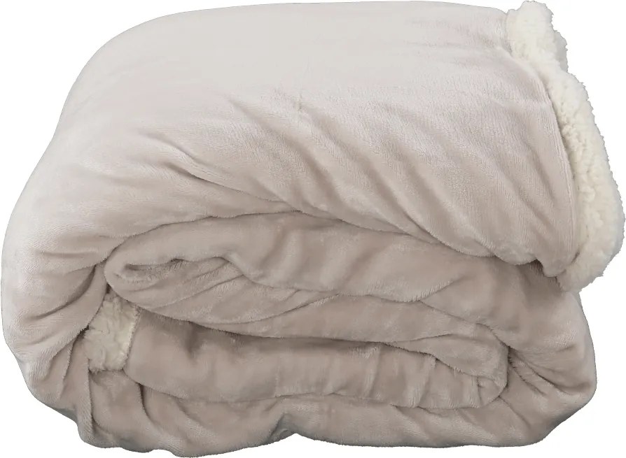 Pătură cu două feţe, alb, 205x220, ANKEA TYP 2