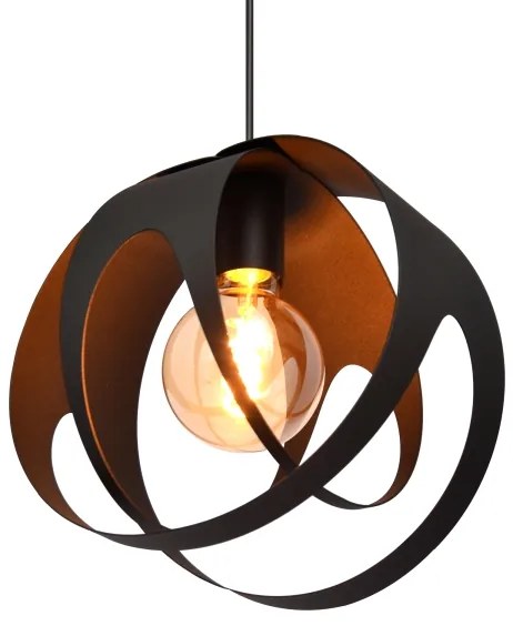 Lustră pe cablu MOONLIGHT 1xE27/15W/230V neagră