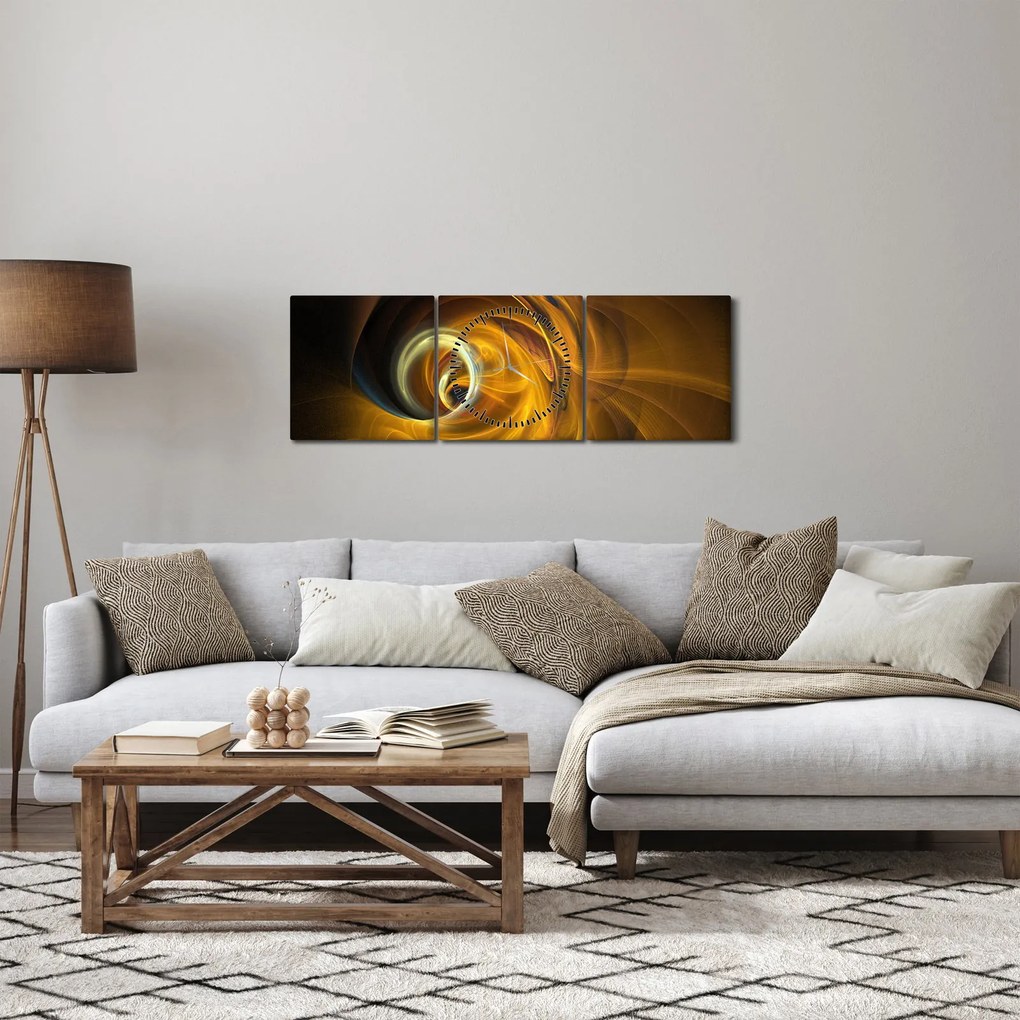 Tablou - Abstarcție în mișcare (cu ceas) (90x30 cm)