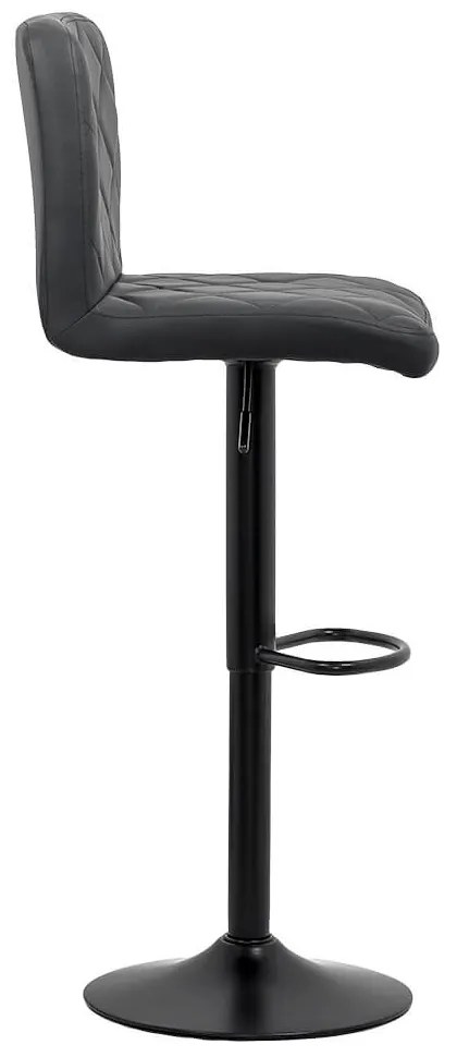 Scaun de bar negru ABS 147 – piele sintetică, modern, stabil