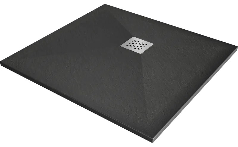 Mexen Stone+ Cădiță de duș compozit pătrată 100 x 100 cm, Antracit - 44711010