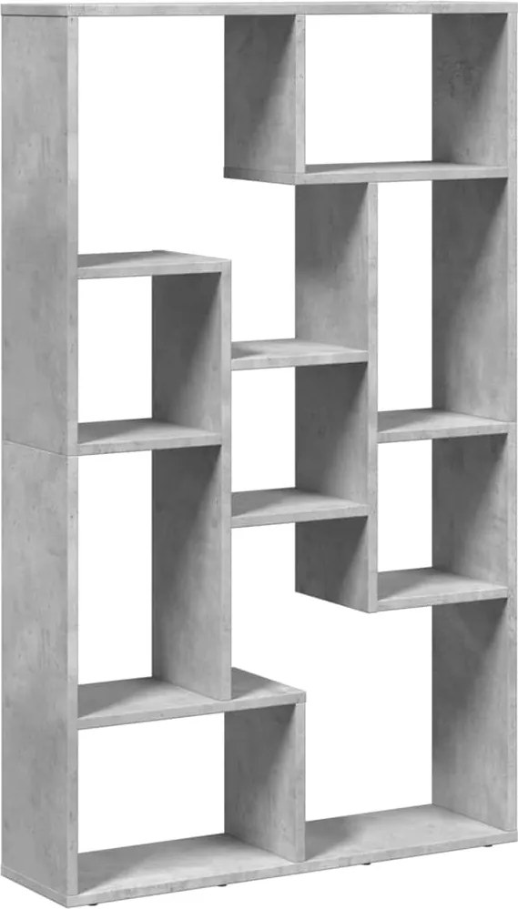 vidaXL Bibliotecă, gri beton, 72x20x120,5 cm, lemn prelucrat