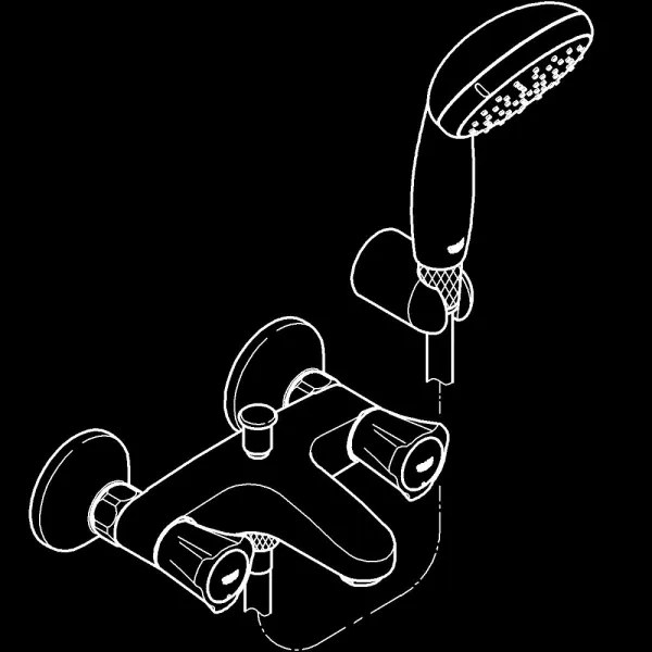 GROHE 2546010A - Baterie pentru cadă COSTA L DN 15, crom lucios