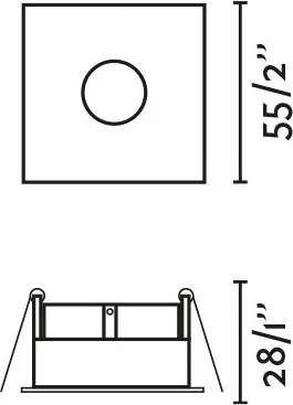 Spot LED baie incastrabil tavan IP65 TAST SQ alb