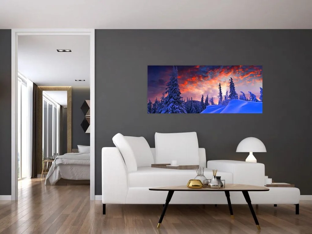 Tablou - Amurg dev iarnă (120x50 cm)