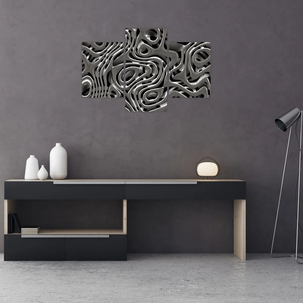 Tablou - Abstractizare metalică (90x60 cm)