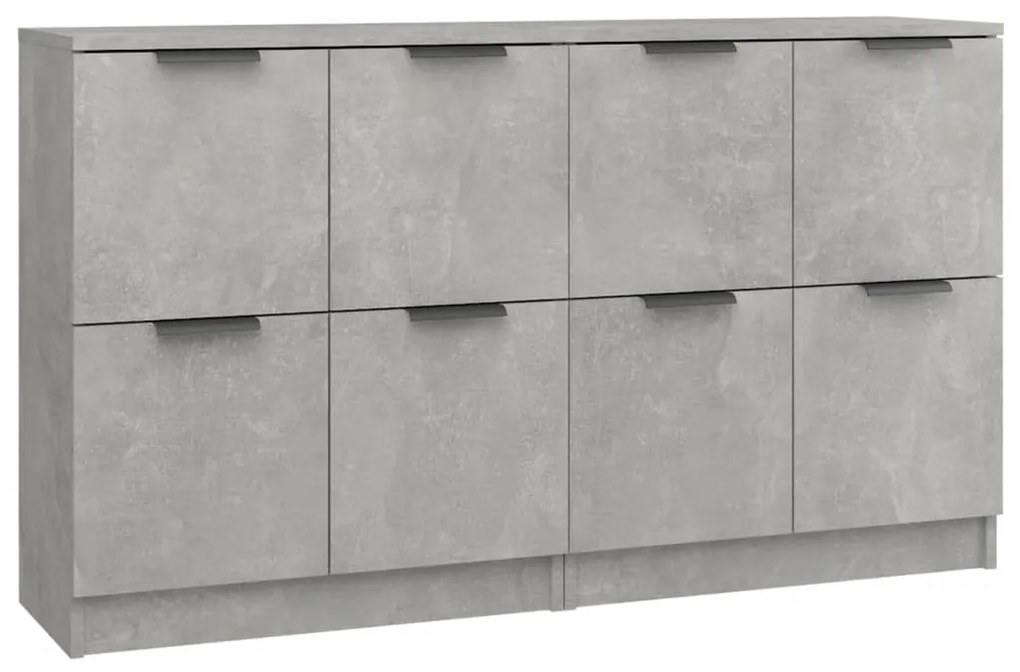 3115807 vidaXL Servante, 2 piese, gri beton, 60x30x70 cm, lemn prelucrat