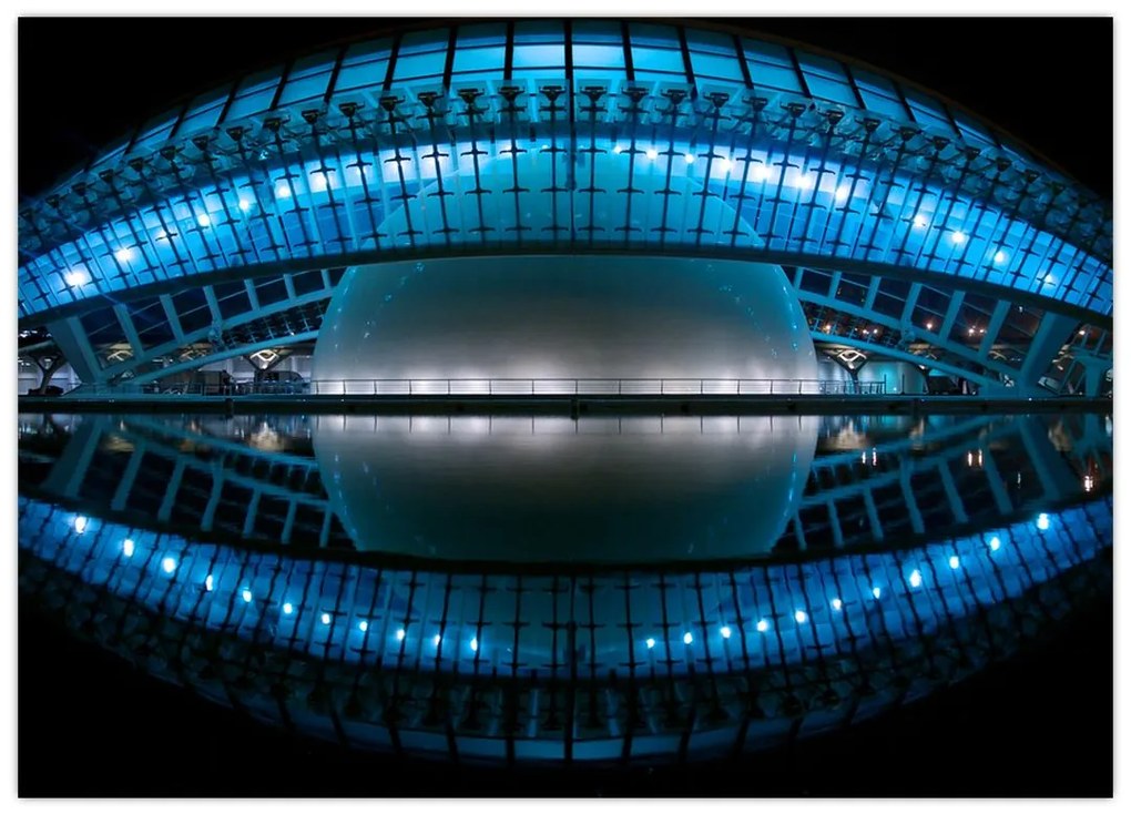 Tablou pe sticlă cu stadion de fotbal (70x50 cm)