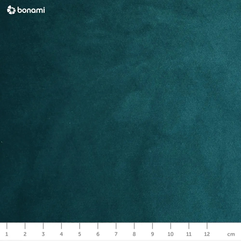 Pat matrimonial turcoaz tapițat cu spațiu de depozitare cu somieră 140x200 cm Kiana – Makamii