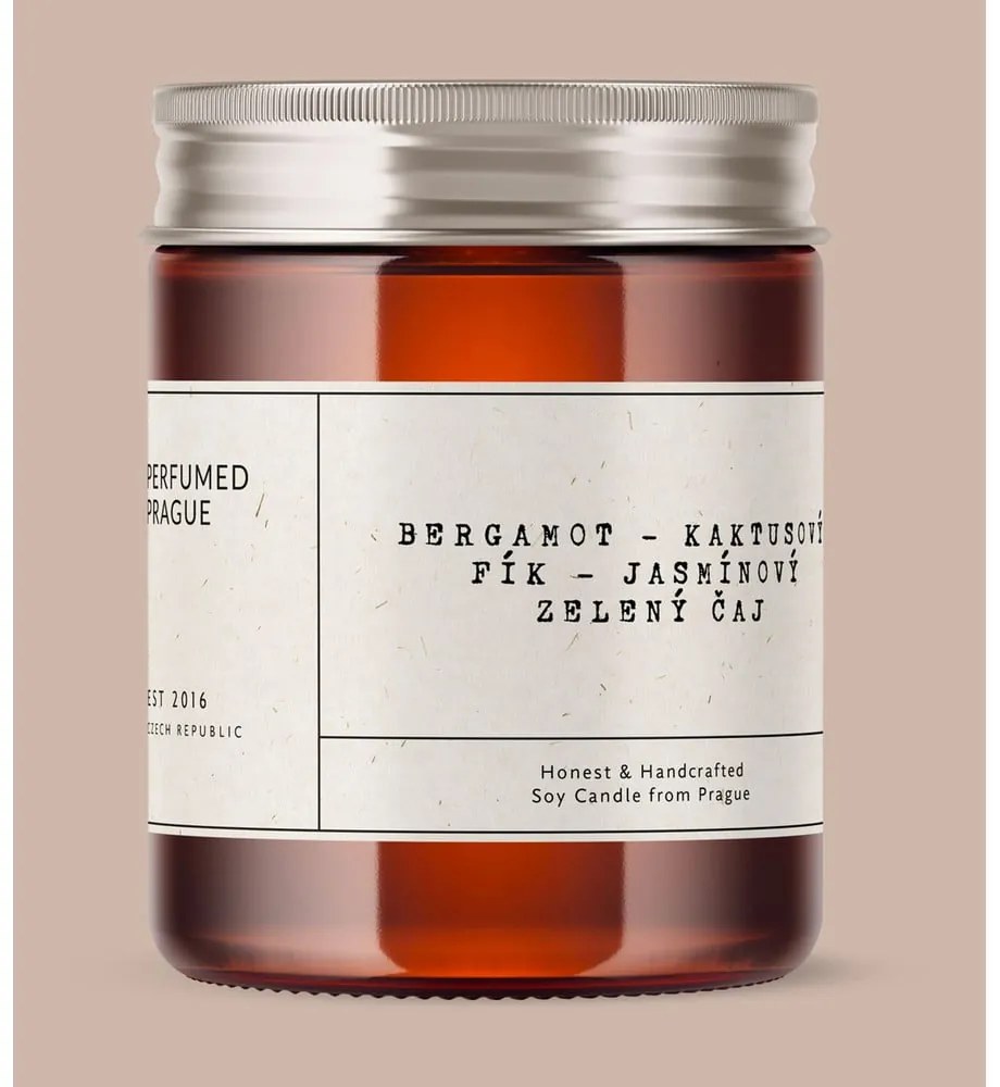 Lumânare parfumată din ceară de soia timp de ardere 40 h #46 Bergamot, Jasmine, Opuncia – Perfumed Prague