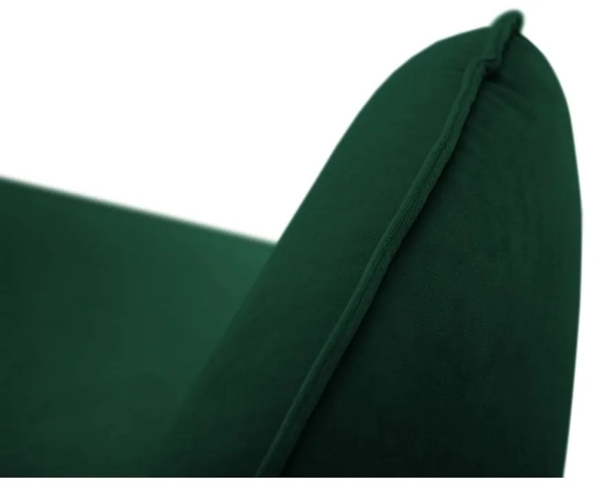 Canapea verde-închis cu tapițerie din catifea 160 cm Vienna – Cosmopolitan Design