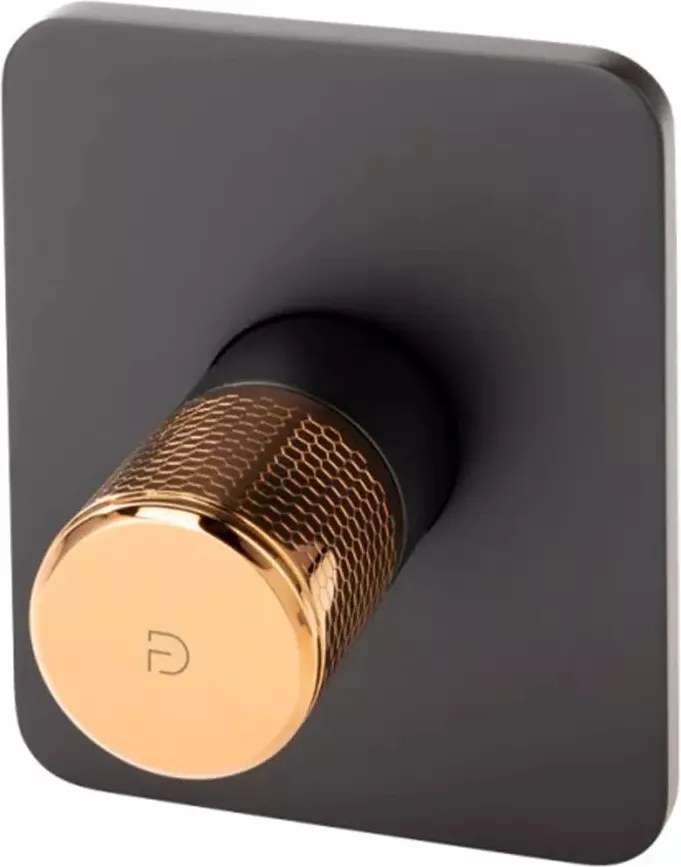 Baterie dus incastrata FDesign Ardesia negru - rose gold cu corp incastrat