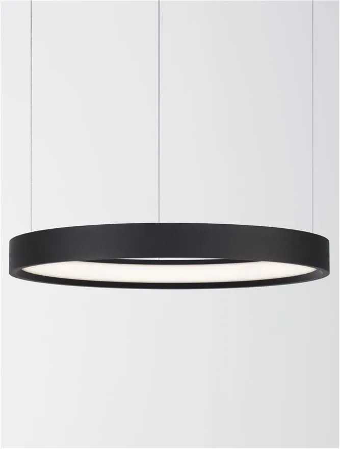 Lustra LED suspendata design modern circular PERRINE D-40cm neagra