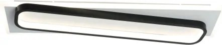 Brilagi - Plafonieră LED dimabilă OUTLINE LED/52W/230V 15x60 cm alb/negru + telecomandă