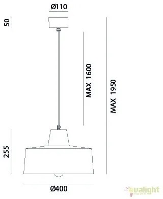 Pendul design minimalist Industrial Style, diam.40cm, Officina 268.06.FF