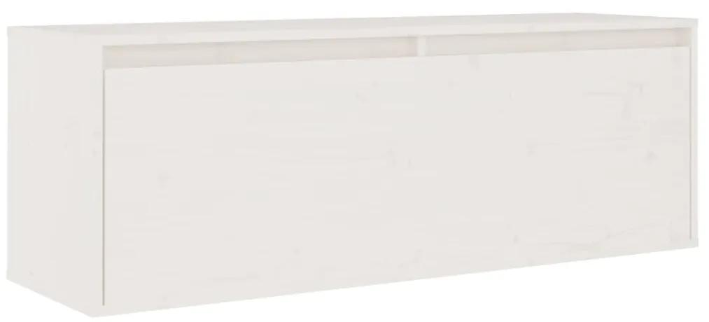 813467 vidaXL Dulap de perete, alb, 100x30x35 cm, lemn masiv de pin