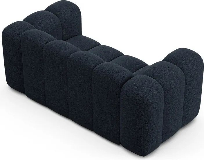 Canapea albastru-închis cu tapițerie din chenille 170 cm Lupine – Micadoni