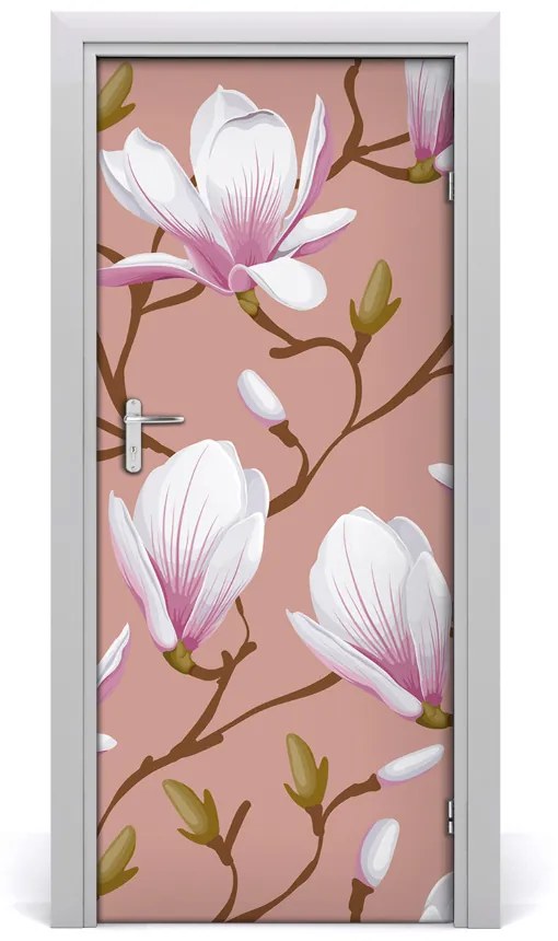 Autocolante pentru usi Furnir adeziv imagini de fundal ușă Magnolia