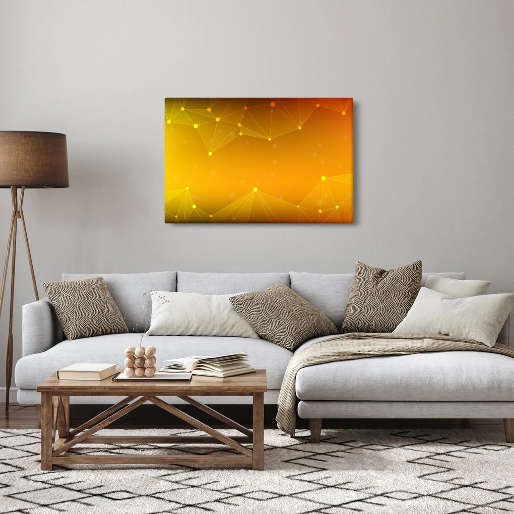 Tabloul abstract galben (90x60 cm)