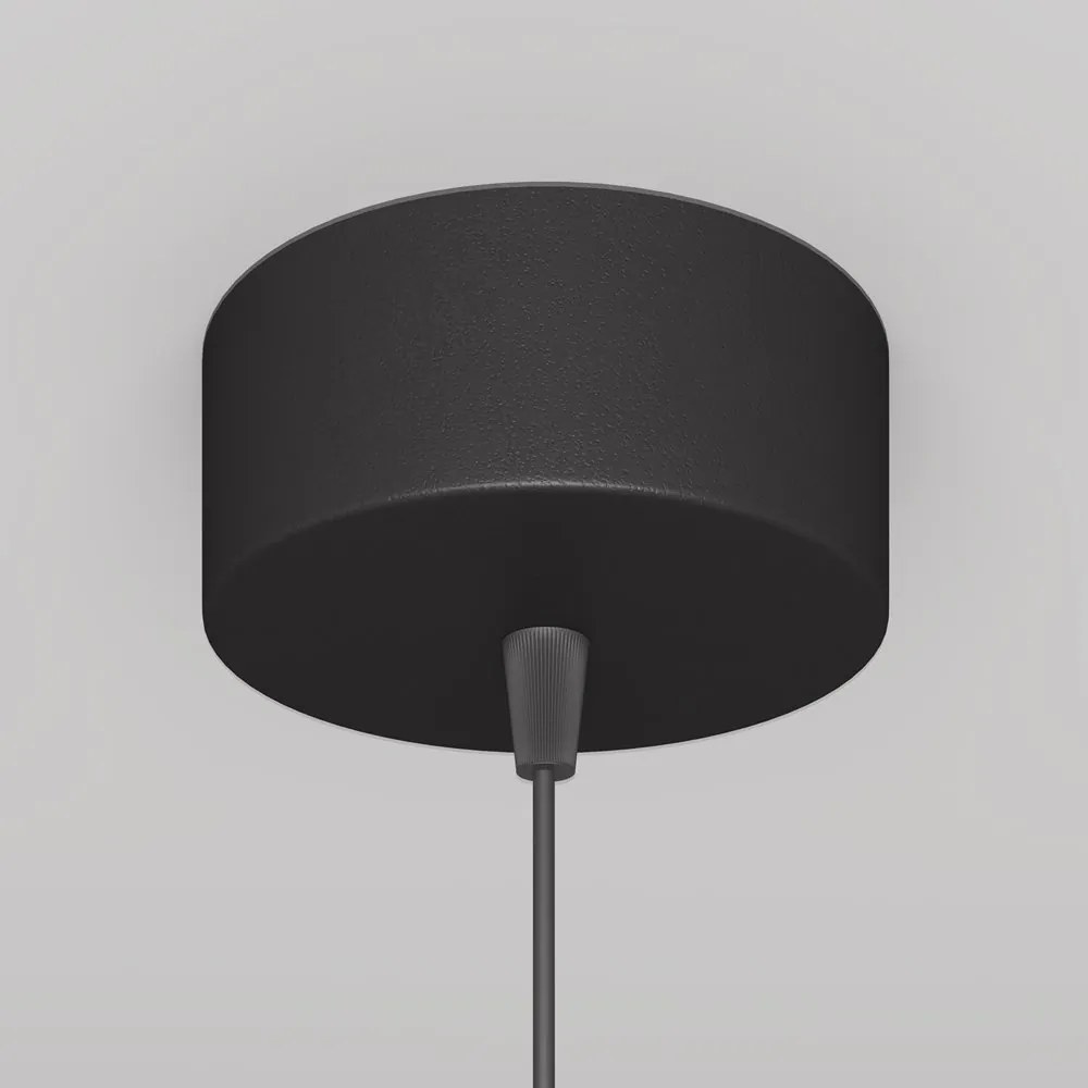 Pendul LED iluminat design tehnic Orlo D-7,9cm negru