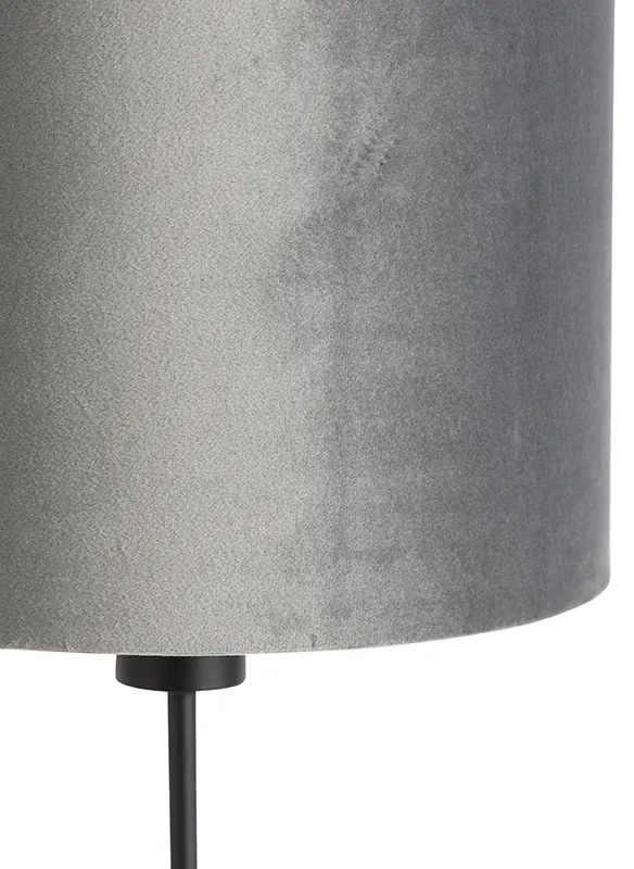 Lampă de masă modernă cu abajur din stofă neagră gri 25 cm reglabilă - Parte