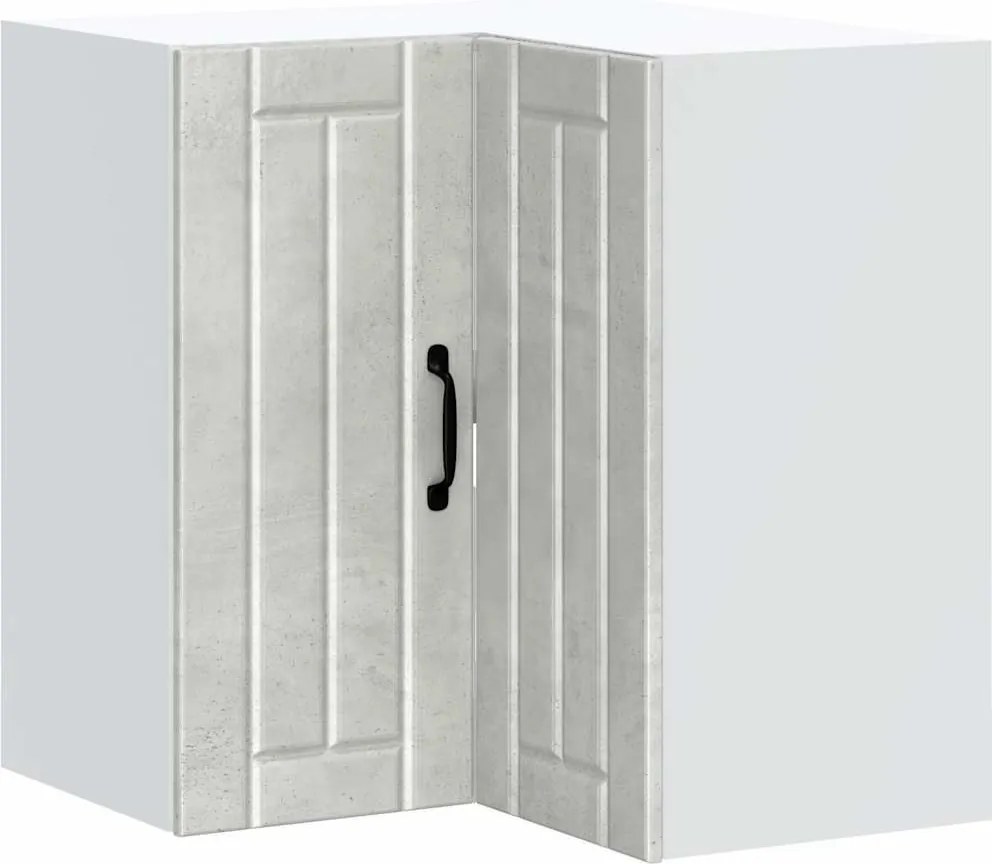 vidaXL Dulap de colț de bucătărie „Lucca” Lemn prelucrat gri beton