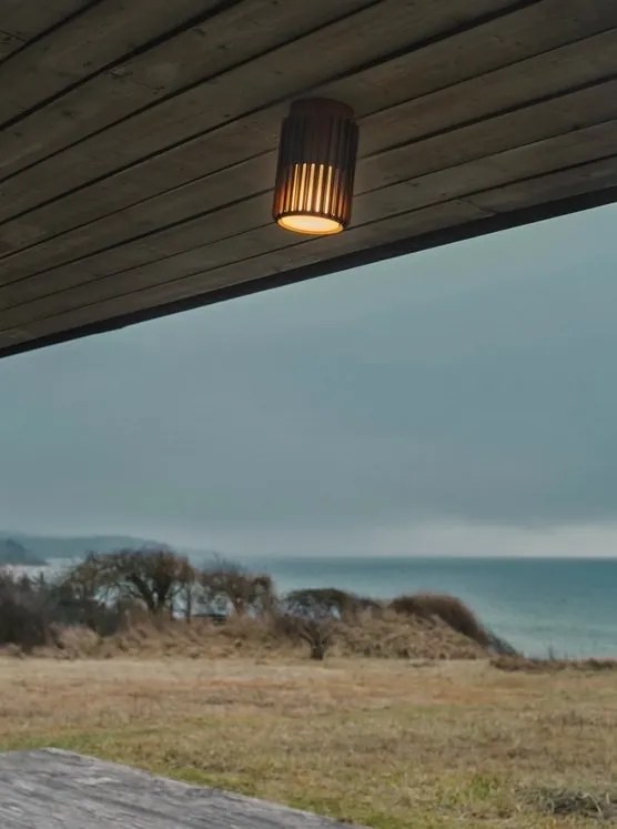 Mini Plafoniera exterior design nordic IP54 Aludra seaside maro
