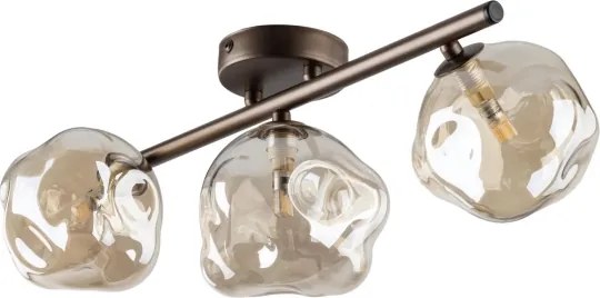 Brilagi - Lustră aplicată VULCANO 3xG9/8W/230V bronz/bej fumuriu