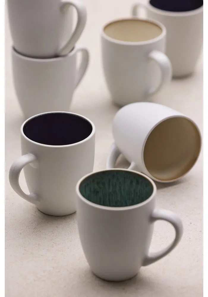 Cană albă/verde din ceramică 300 ml Gastro White/Green – Bitz