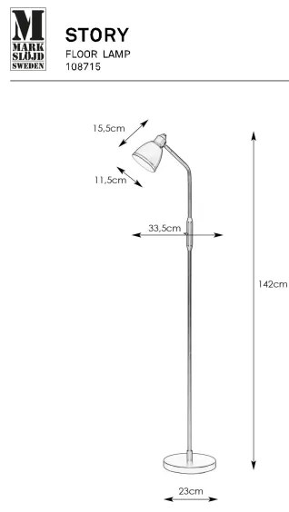 Lampadar Markslöjd 108715 STORY 1xE14/40W/230V alamă