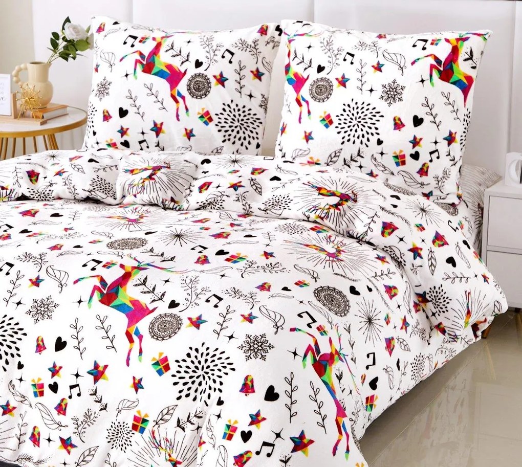 Lenjerie de pat alba microplus WINAR Dimensiune lenjerie de pat: 70 x 80 cm | 140 x 200 cm