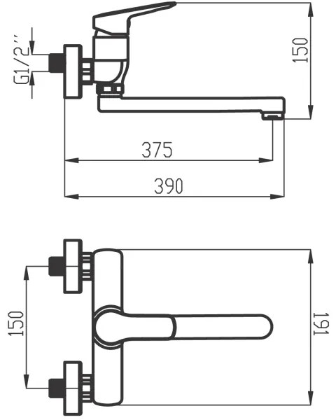 Baterie de chiuvetă/lavoar Novaservis METALIA crom lucios