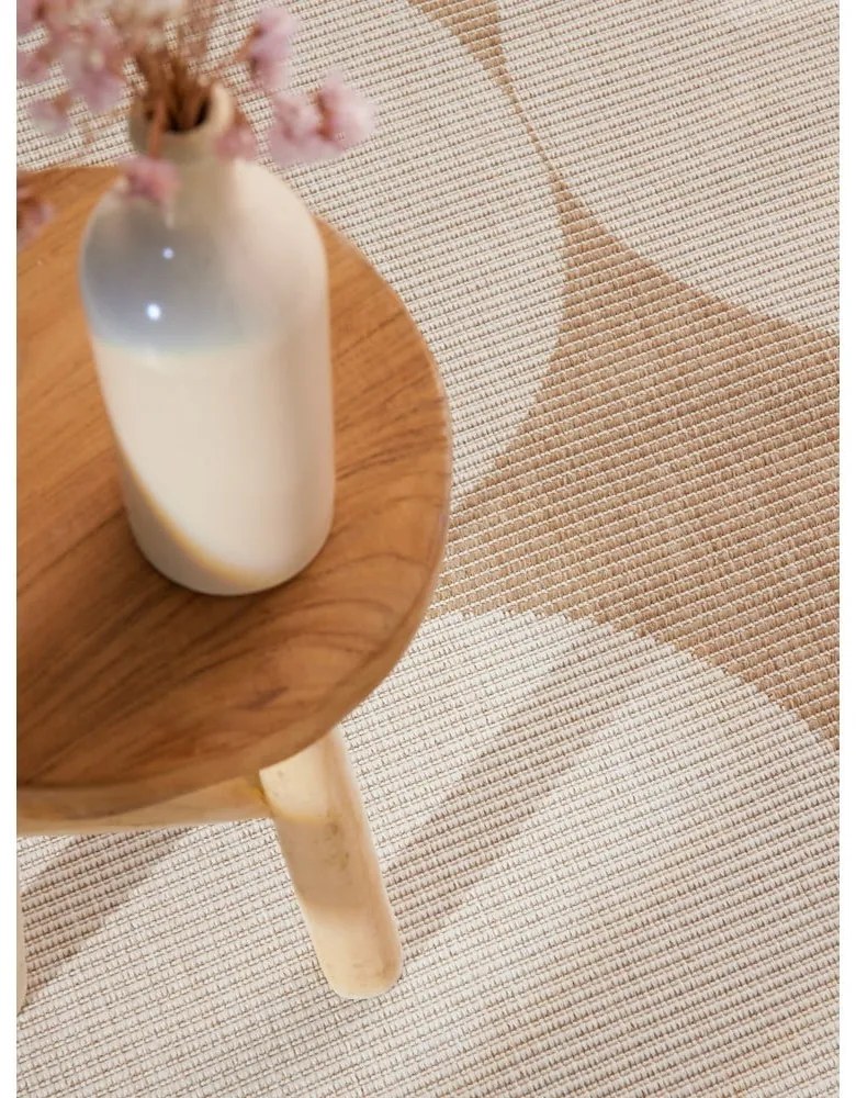 Covor pentru exterior și interior bej/fildeș rotund ø 160 cm Duet Bowen – NORTHRUGS