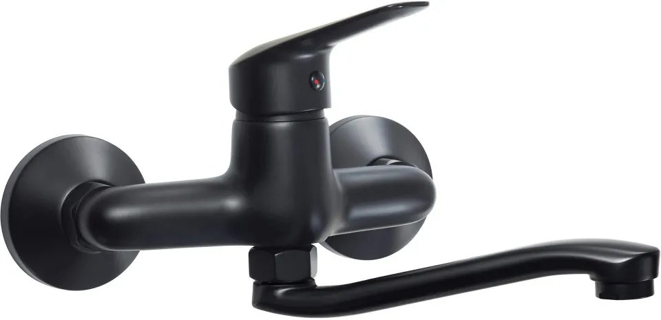 Boro robinet lavoar / cada montaj pe perete cu pipa lungime 16 cm BMO_N50M