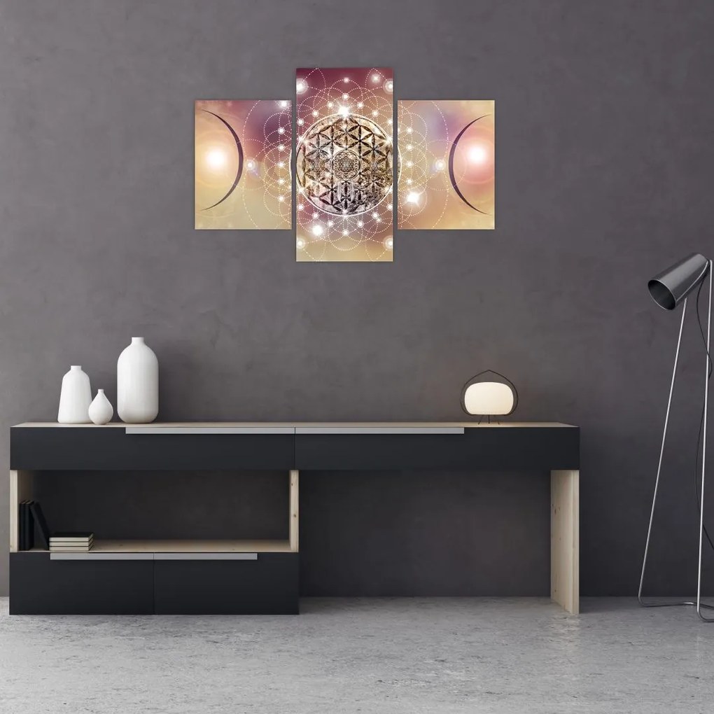 Tablou - Mandala cu elemente (90x60 cm)