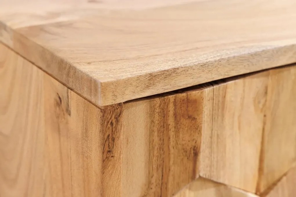 Comoda suspendata din lemn de salcam Mystic Living 160cm