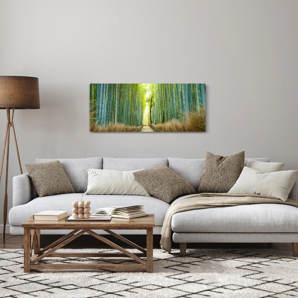 Tablou - Strada cu bambuși (120x50 cm)