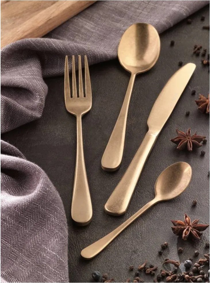 Set tacâmuri cu 16 piese Brandani, auriu