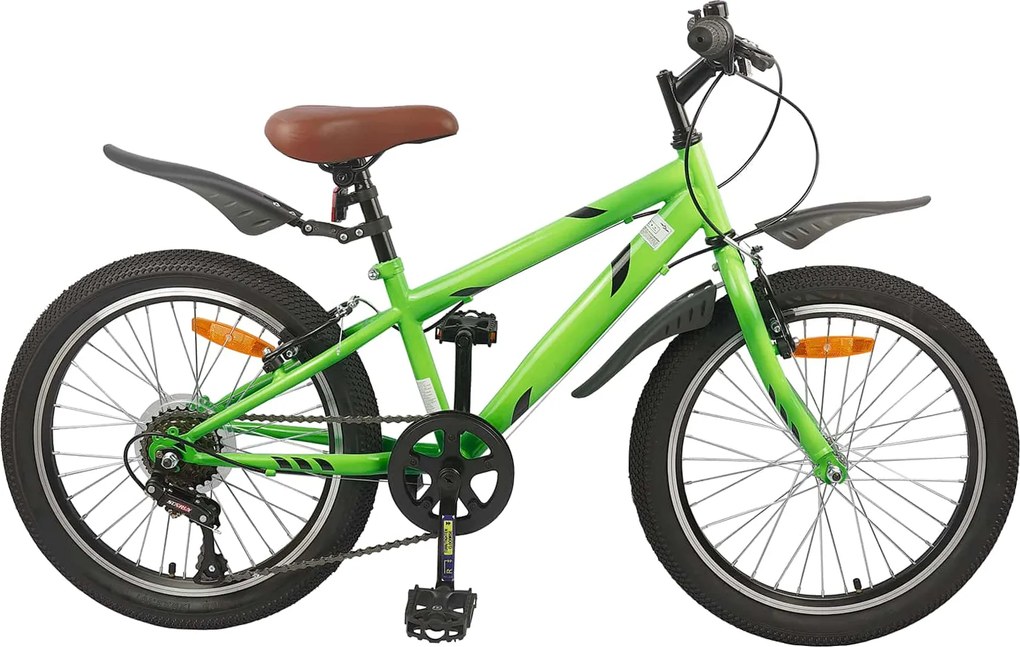 vidaXL Bicicletă pentru Copii 24 Inci 6-Speed pentru 8-12 ani Verde