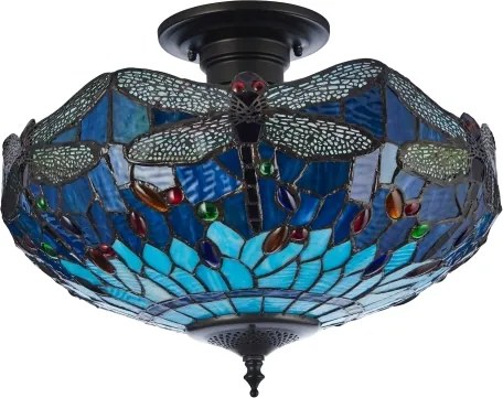Endon 111897 - Plafonieră Tiffany DRAGONFLY 3xE27/10W/230V Ø 41 cm