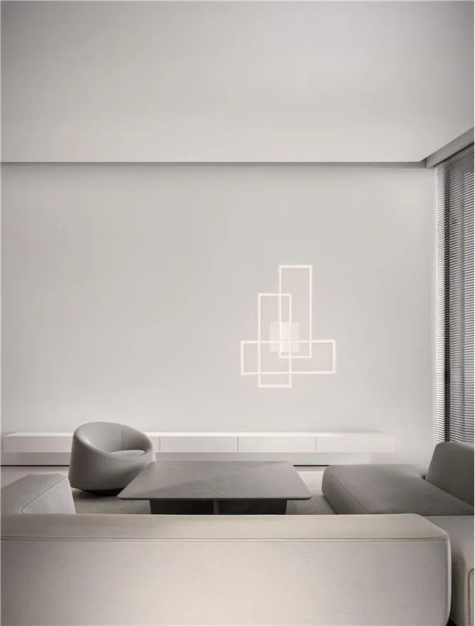 Aplica de perete sau tavan design geometric Alis alb