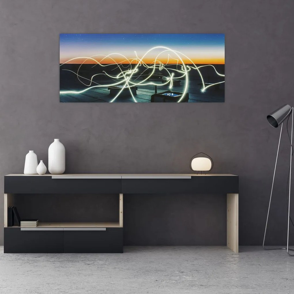 Tabloul - privire spre cer din acoperiș (120x50 cm)