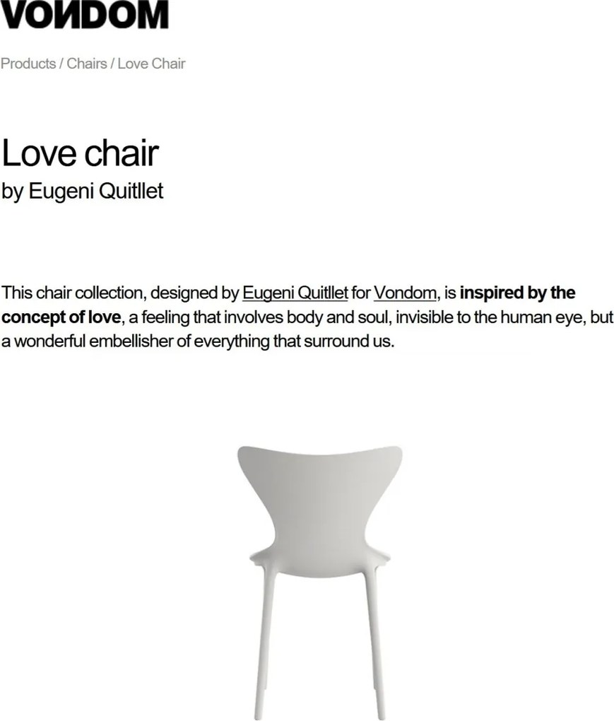 Set de 4 scaune pentru copii de exterior / interior design modern premium Love mini 65043