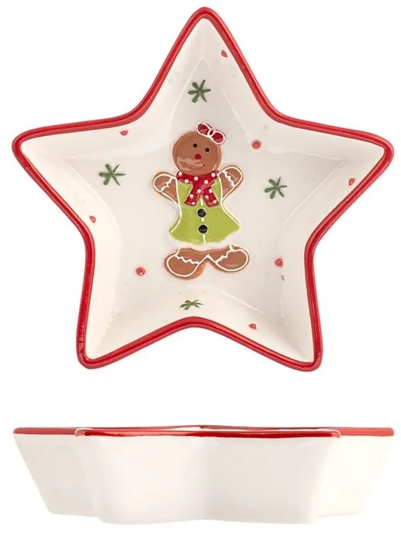 Platou pentru servire Gingerbread, Pengo, Ø18 cm, ceramica, multicolor