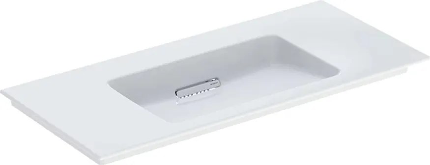 Lavoar pe mobilier Geberit One Slim 105 cm alb cu scurgere speciala