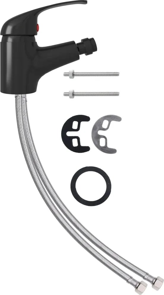 vidaXL Baterie mixer pentru bideu baie, negru, 13x12 cm